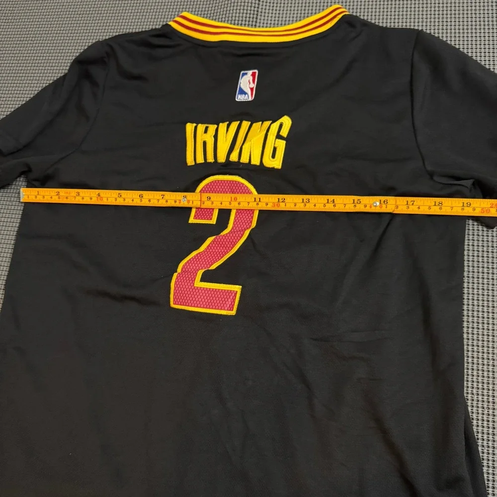 Adidas Kyrie Irving Cavaliers 2016 Finals Black Sleeved Jersey Youth XL